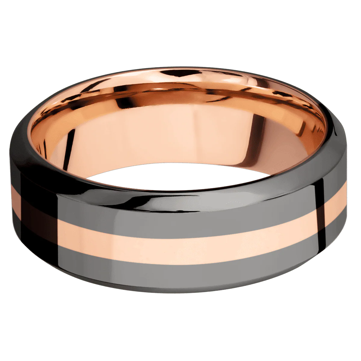 Tantalum Noir + Polish , Polish Finish + 14K Rose Gold - Image 3