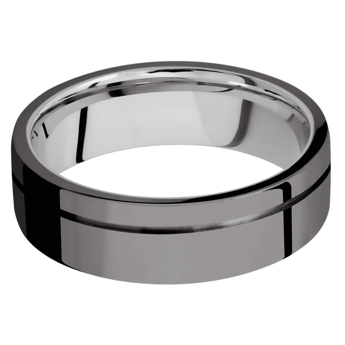 Tantalum Noir + Polish , Polish Finish + 14K White Gold - Image 3