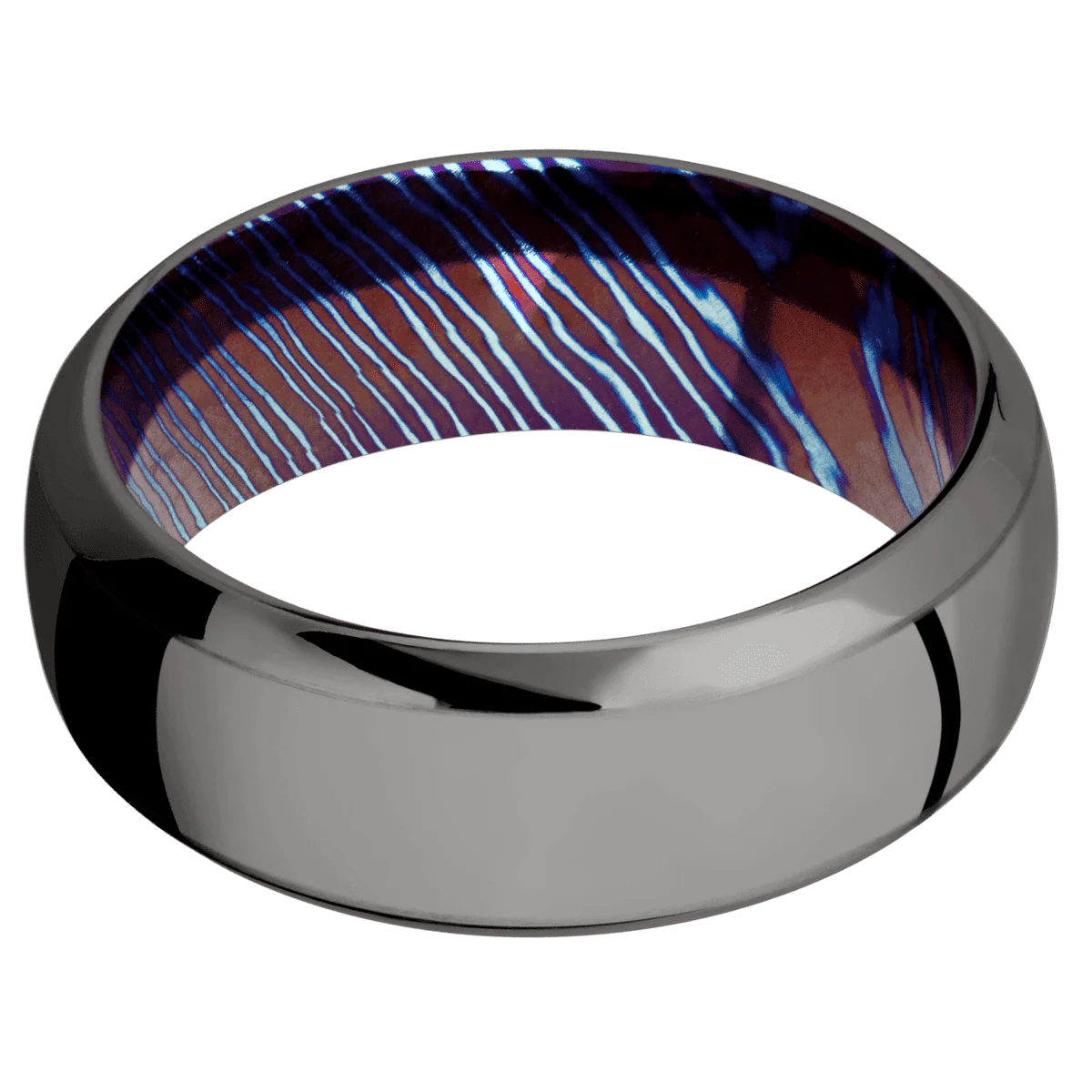 Tantalum Noir + Polish , Polish Finish + Titanium Damascus - Image 3