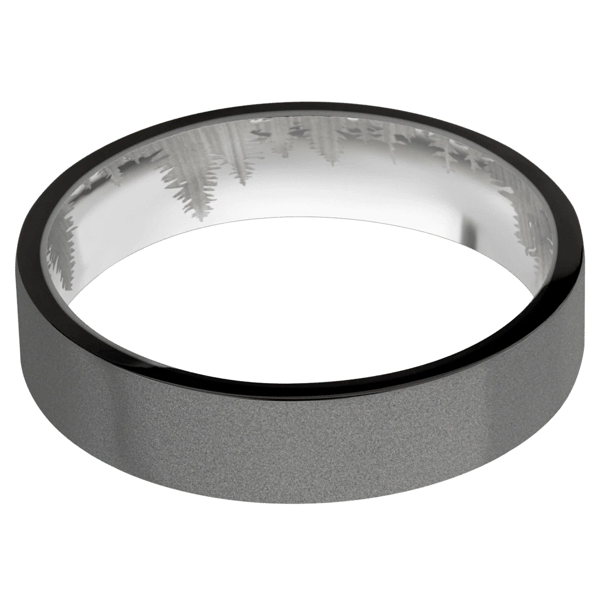 Tantalum Noir + Sand Finish + 14K White Gold - Image 3