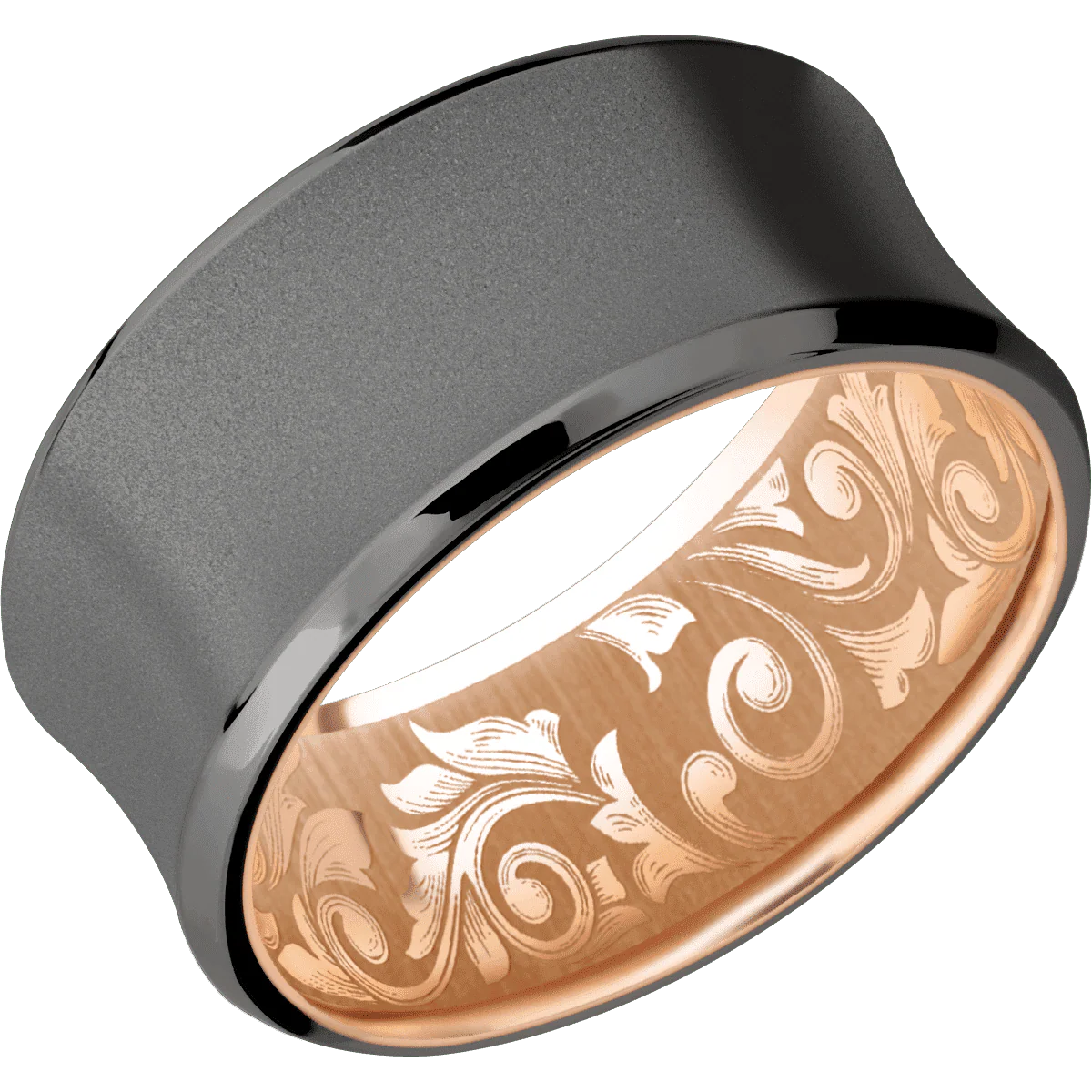 Tantalum Noir + Sand , Polish Finish + 10K Rose Gold - Image 2
