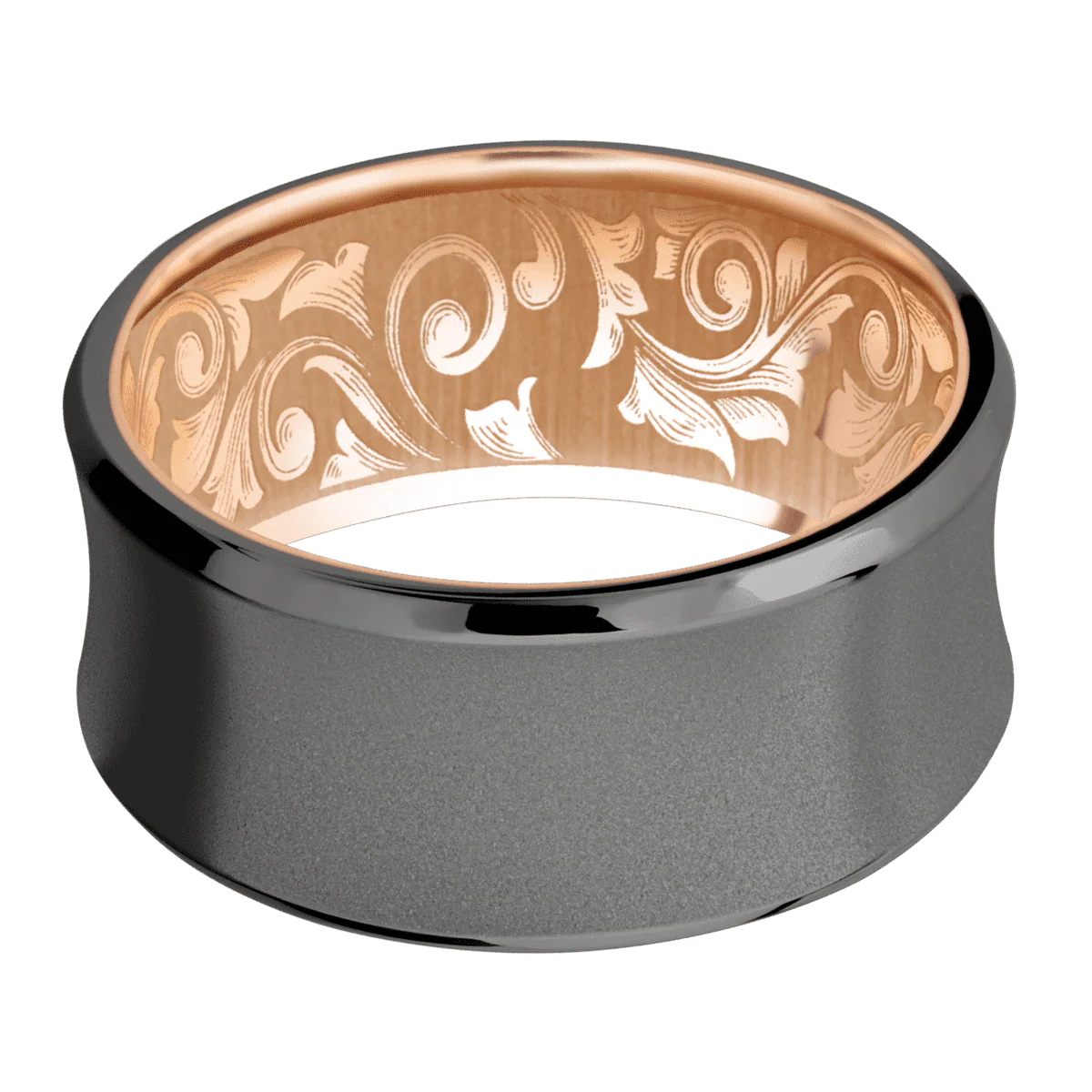 Tantalum Noir + Sand , Polish Finish + 10K Rose Gold - Image 3