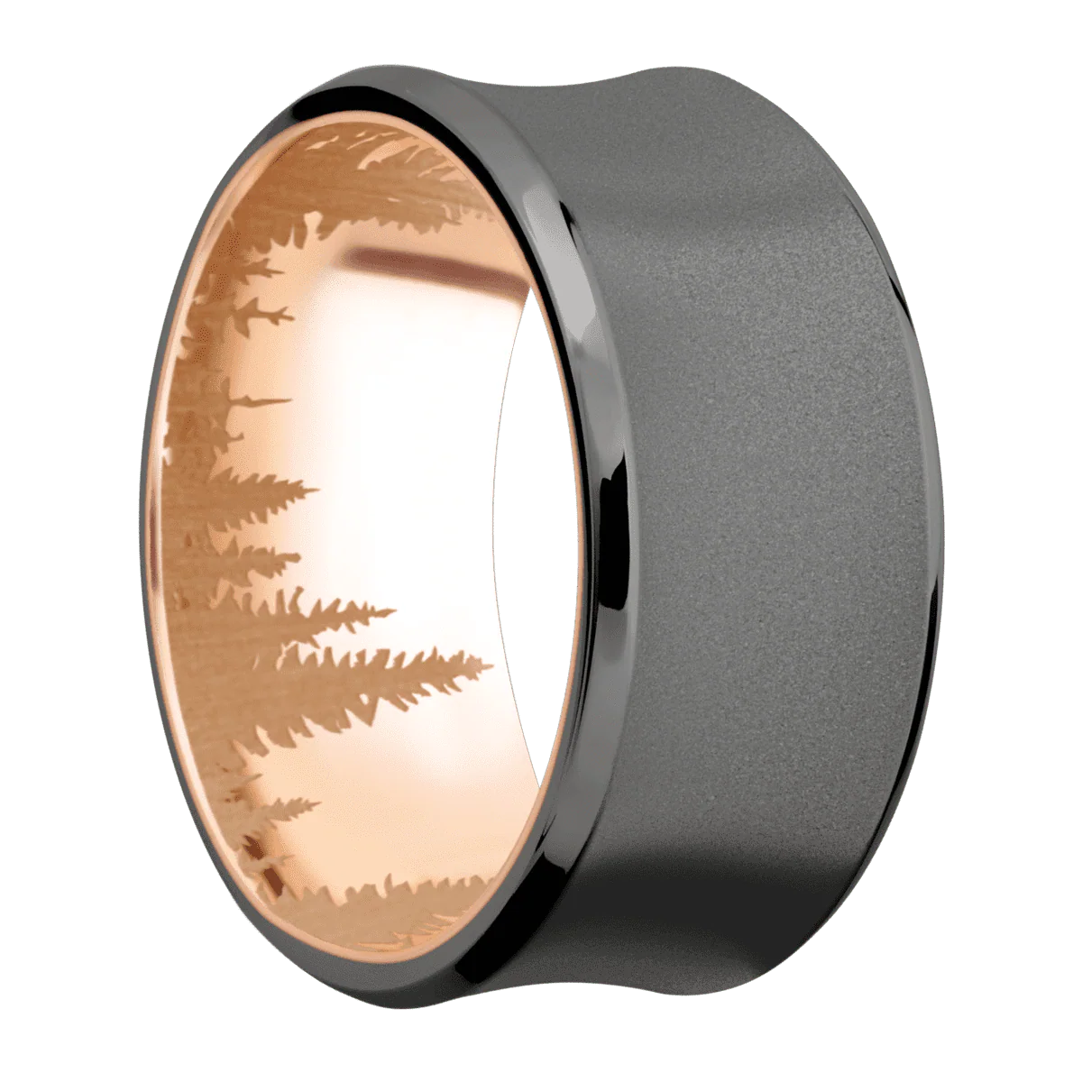 Tantalum Noir + Sand , Polish Finish + 10K Rose Gold