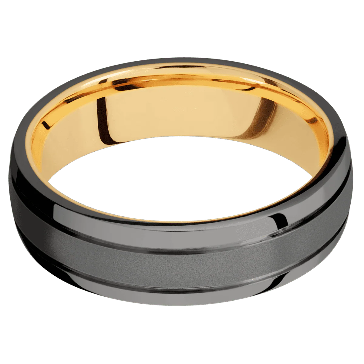 Tantalum Noir + Sand , Polish Finish + 14K Yellow Gold - Image 3