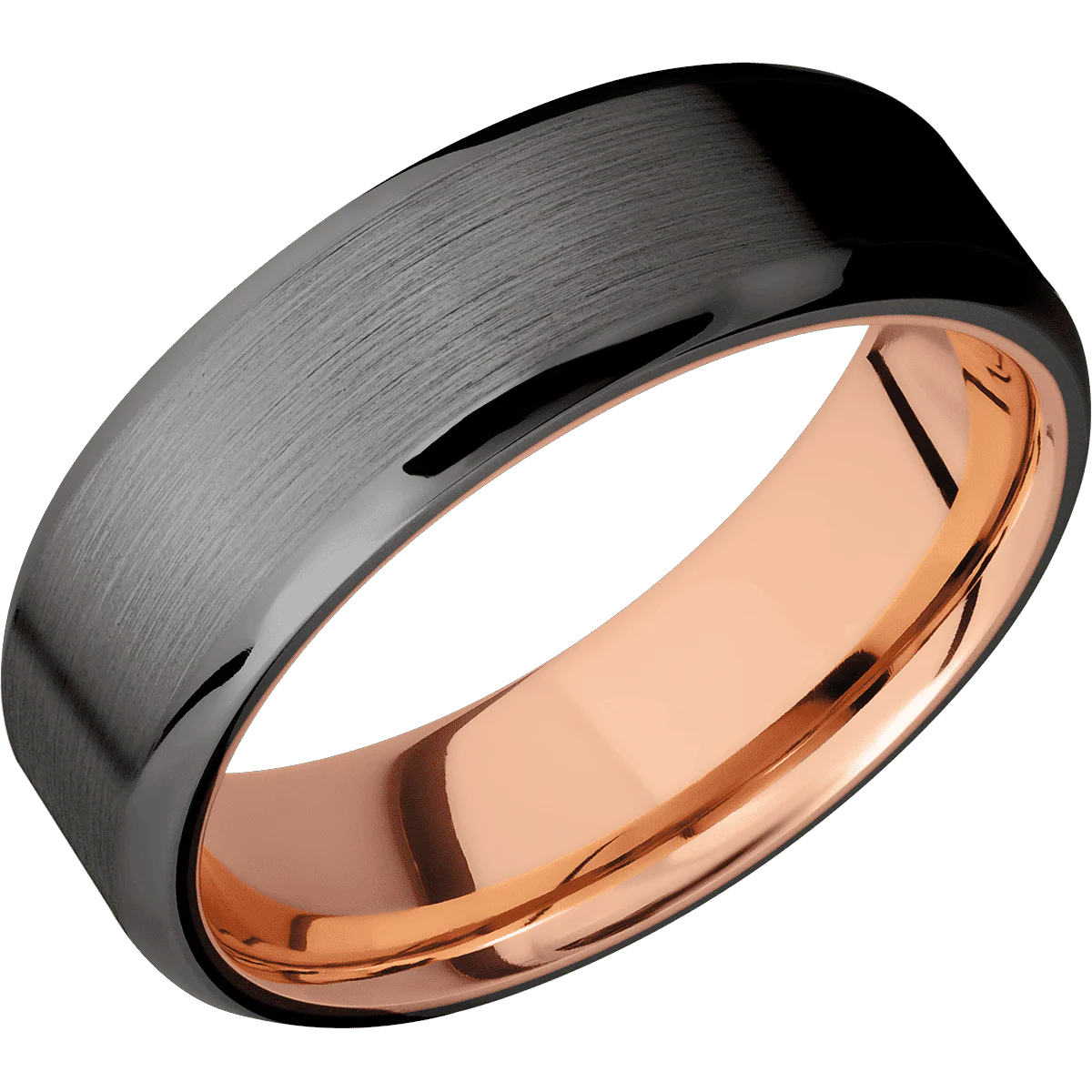 Tantalum Noir + Satin , Polish Finish + 14K Rose Gold - Image 2