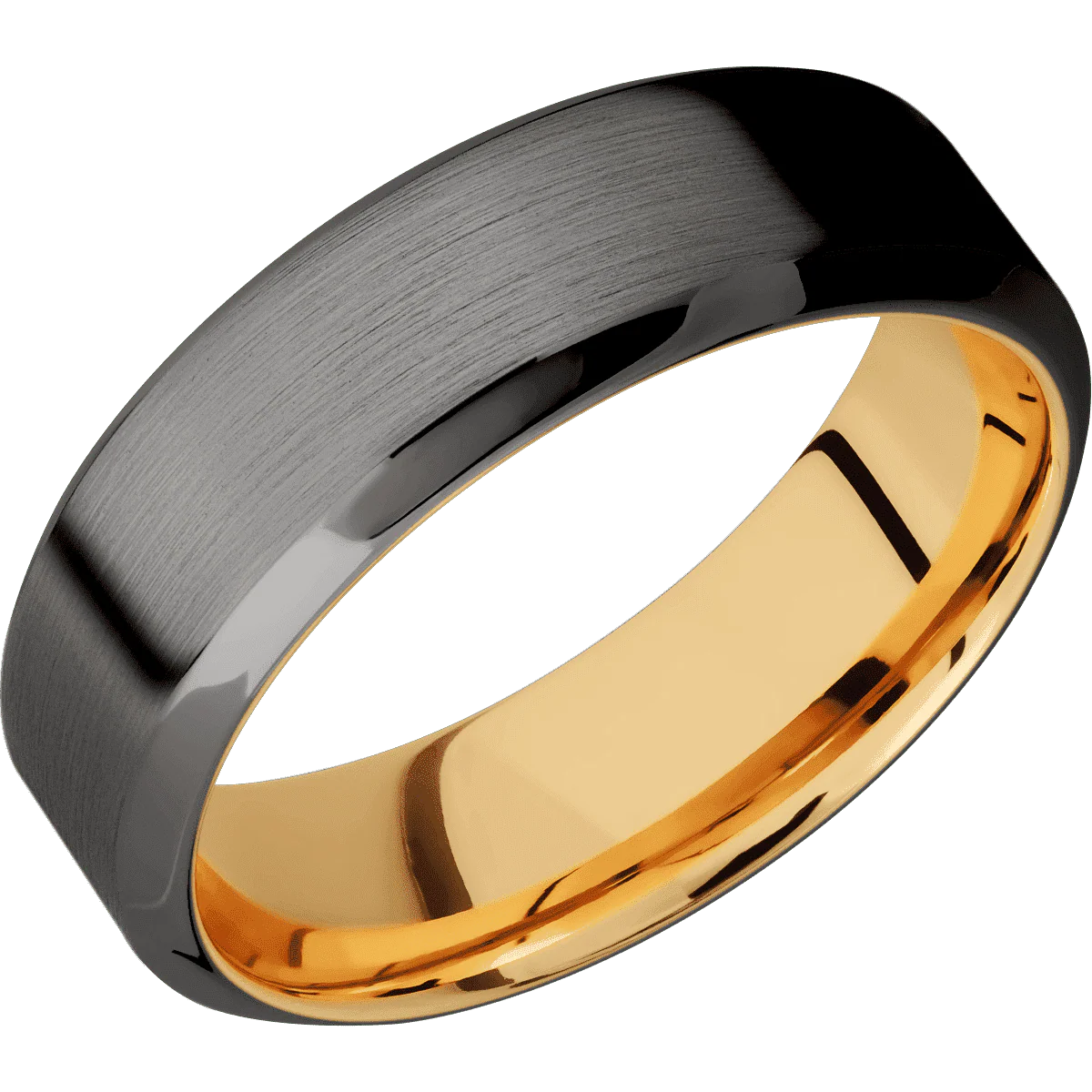 Tantalum Noir + Satin , Polish Finish + 14K Yellow Gold - Image 2