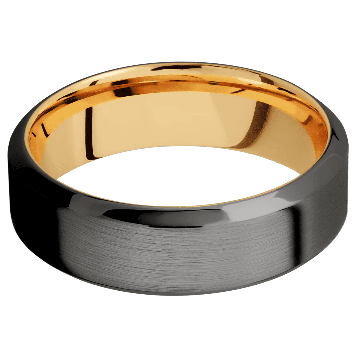 Tantalum Noir + Satin , Polish Finish + 14K Yellow Gold - Image 3