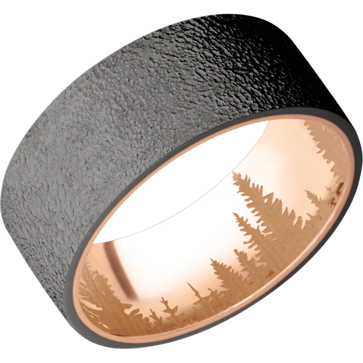 Tantalum Noir + Stipple Finish + 10K Rose Gold - Image 2