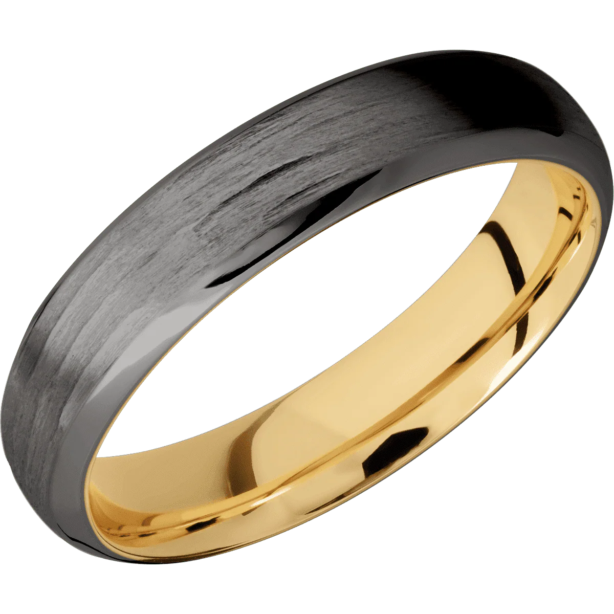 Tantalum Noir + Treebarkh , Polish Finish + 10K Yellow Gold - Image 2