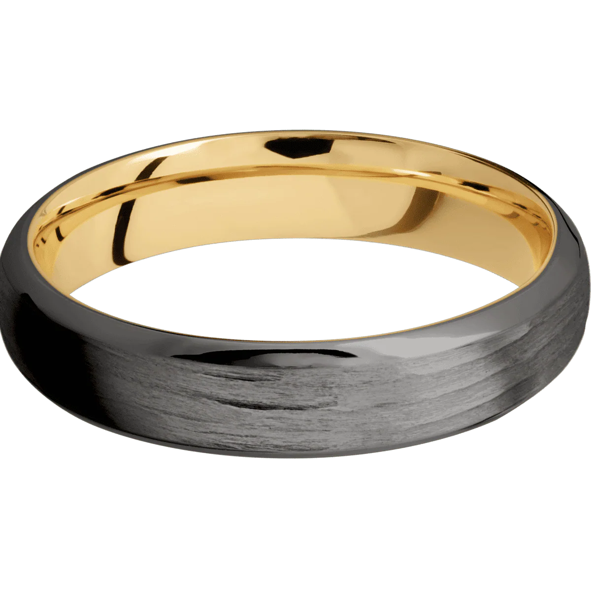 Tantalum Noir + Treebarkh , Polish Finish + 10K Yellow Gold - Image 3