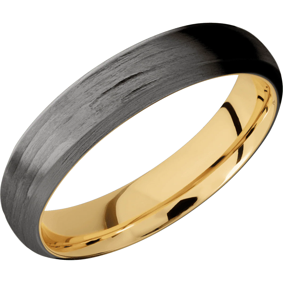 Tantalum Noir + Treebarkh , Satin Finish + 10K Yellow Gold - Image 2
