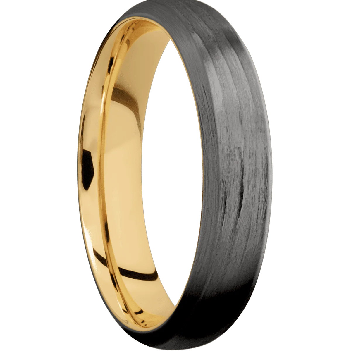 Tantalum Noir + Treebarkh , Satin Finish + 10K Yellow Gold