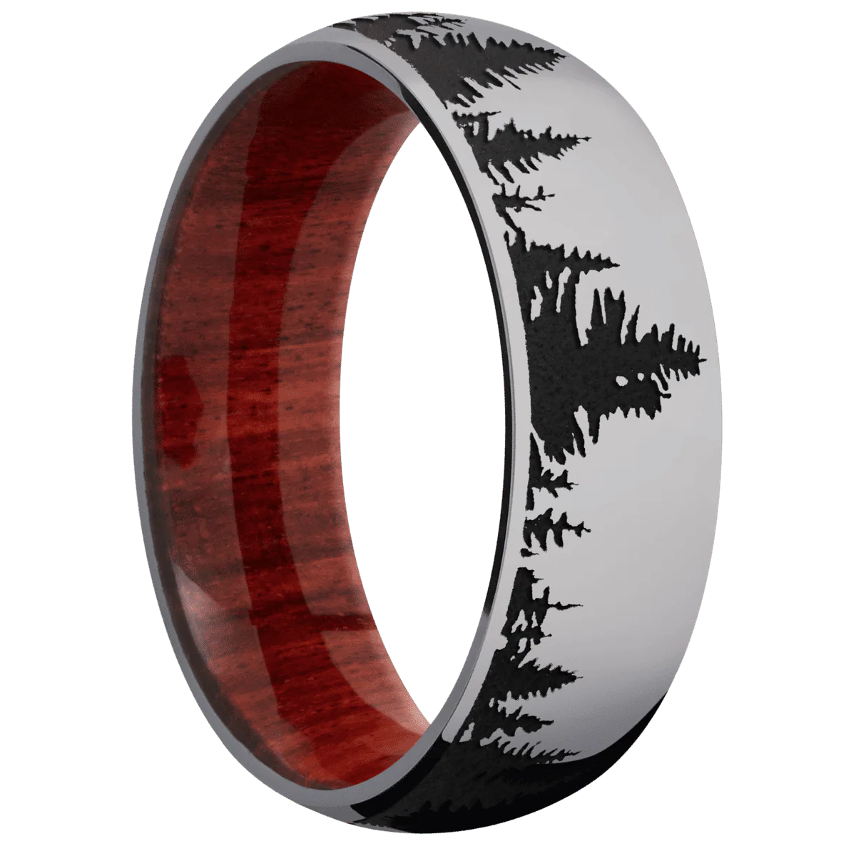 Tantalum + Polish Finish + Red Heart