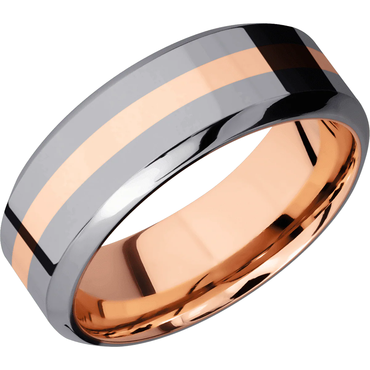Tantalum + Polish , Polish Finish + 14K Rose Gold - Image 2