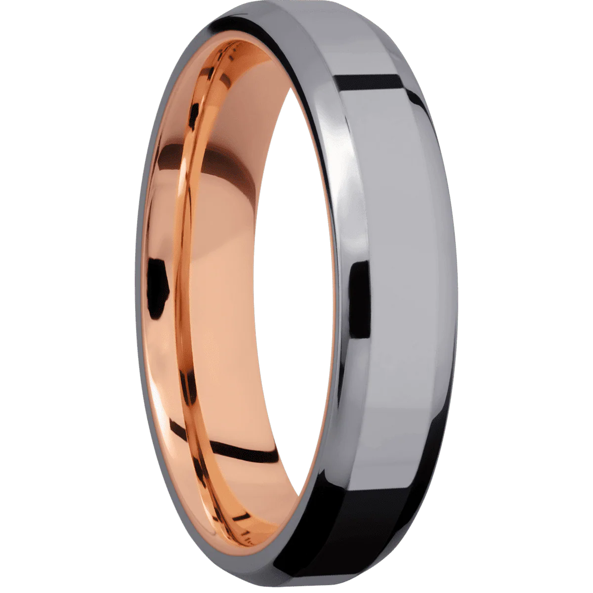Tantalum + Polish , Polish Finish + 14K Rose Gold