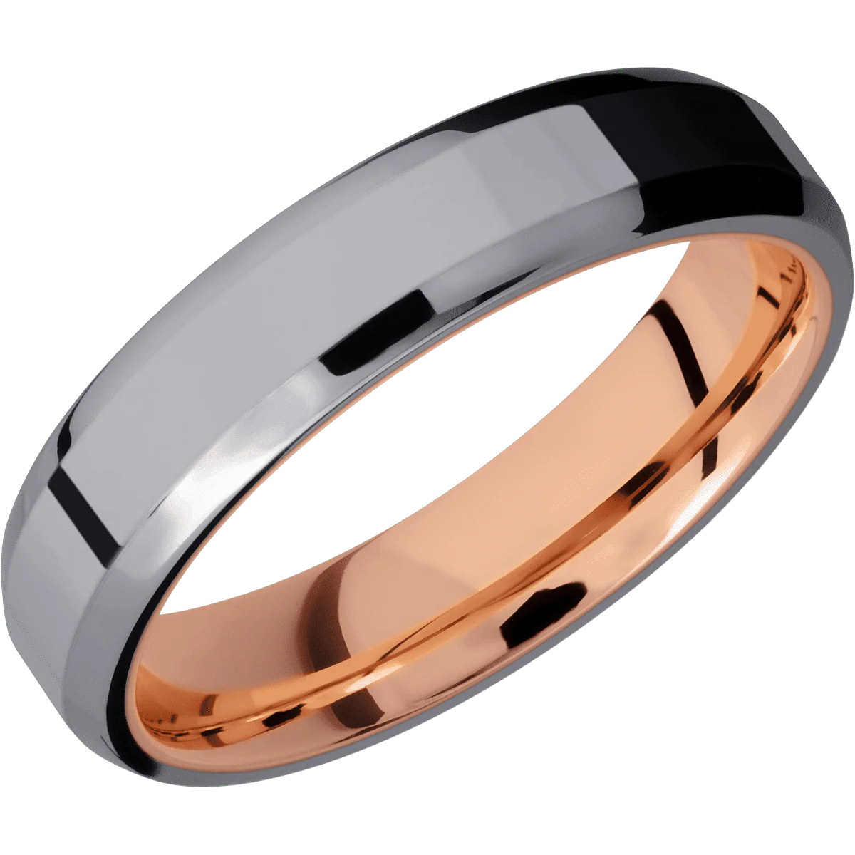 Tantalum + Polish , Polish Finish + 14K Rose Gold - Image 2