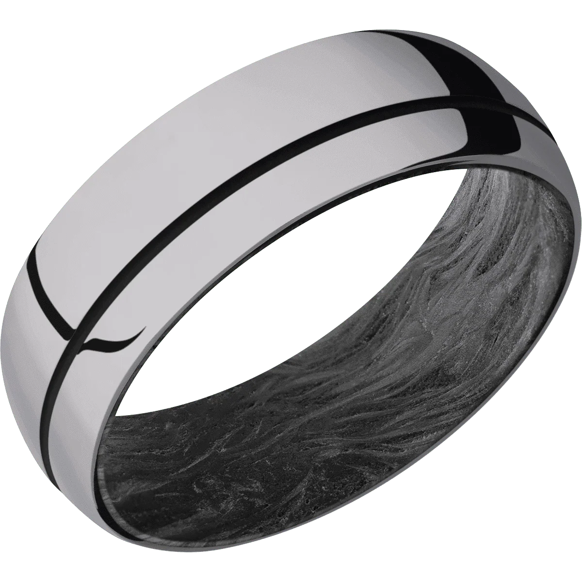 Tantalum + Polish , Polish Finish + Forged Carbon Fiber - Image 2
