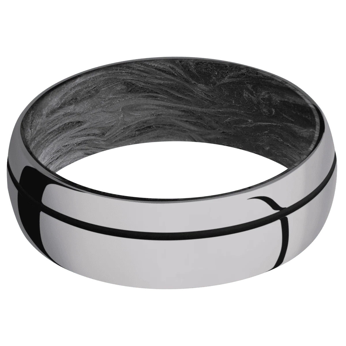 Tantalum + Polish , Polish Finish + Forged Carbon Fiber - Image 3
