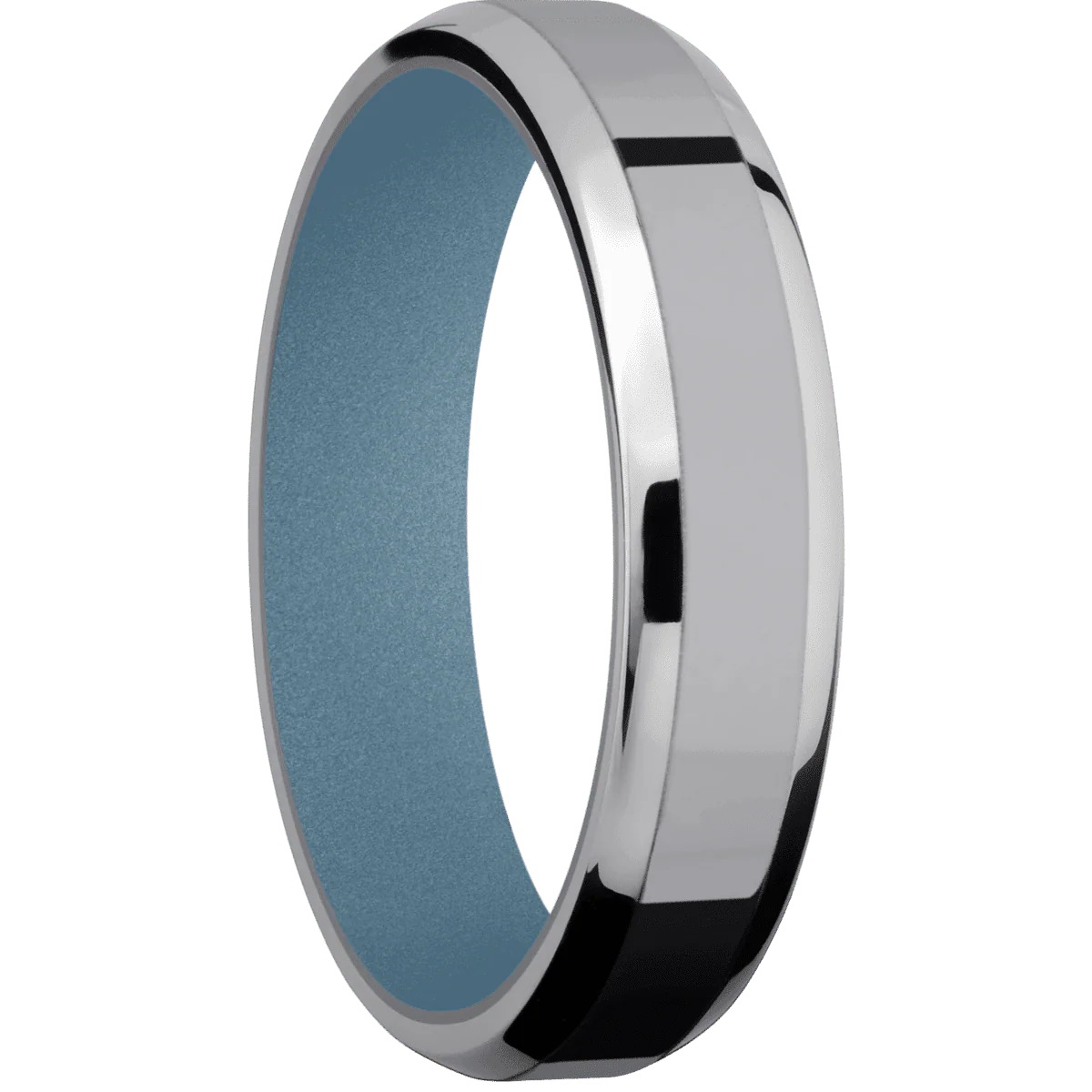 Tantalum + Polish , Sand Finish + Polar Blue