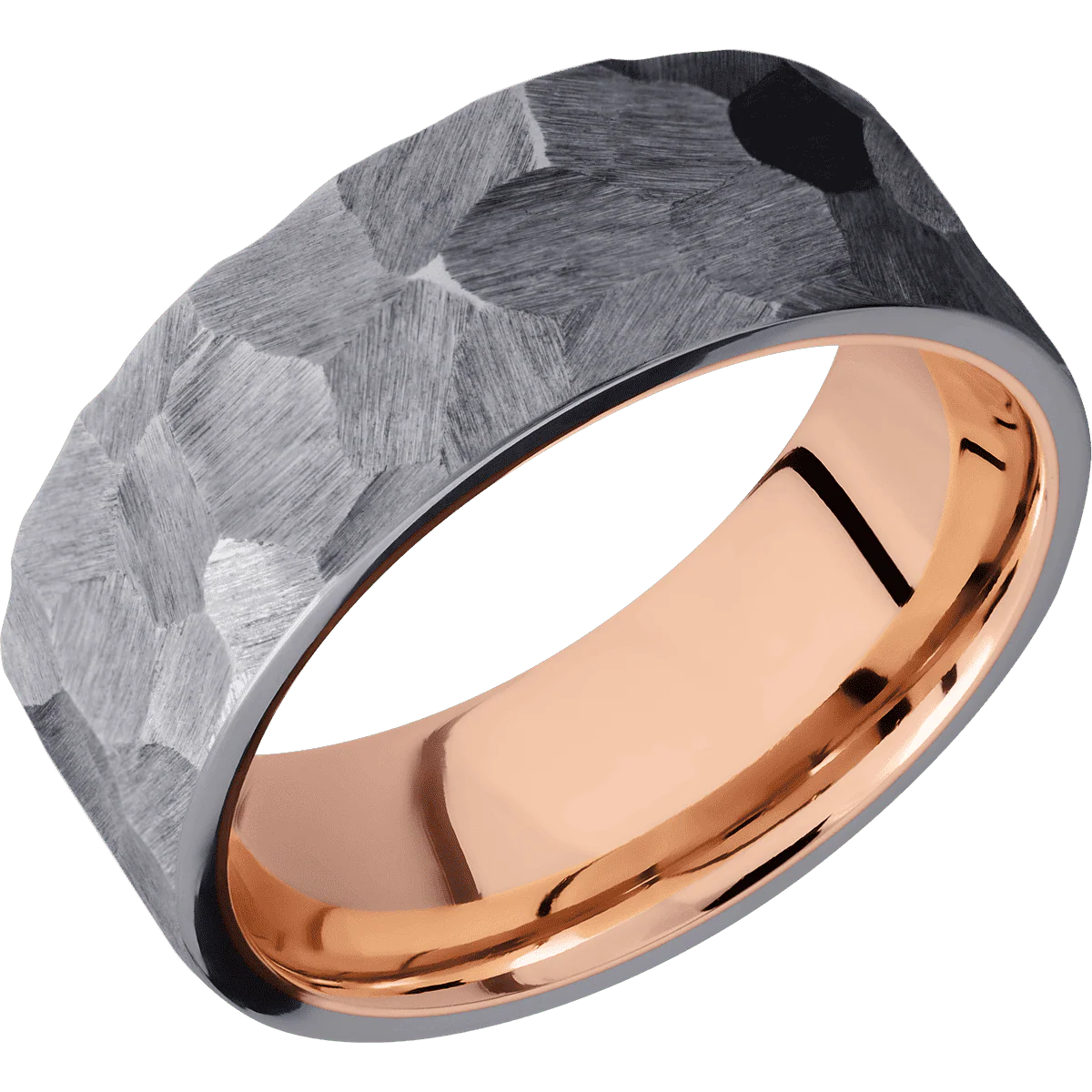 Tantalum + Rock Finish + 14K Rose Gold - Image 2