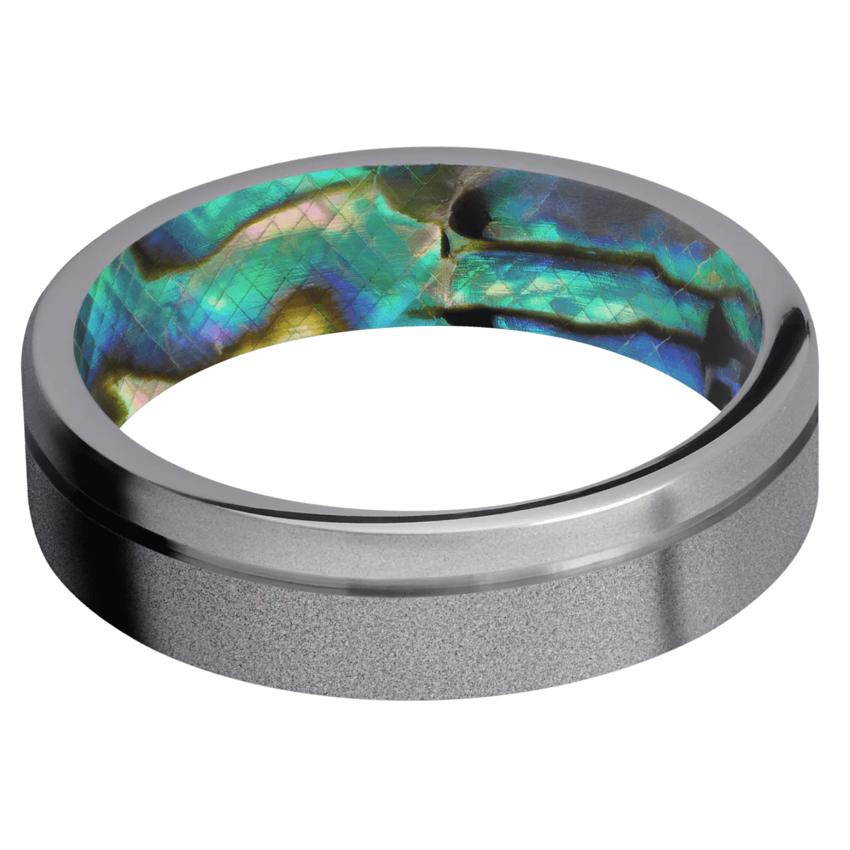 Tantalum + Sand , Bead Finish + Abalone - Image 3