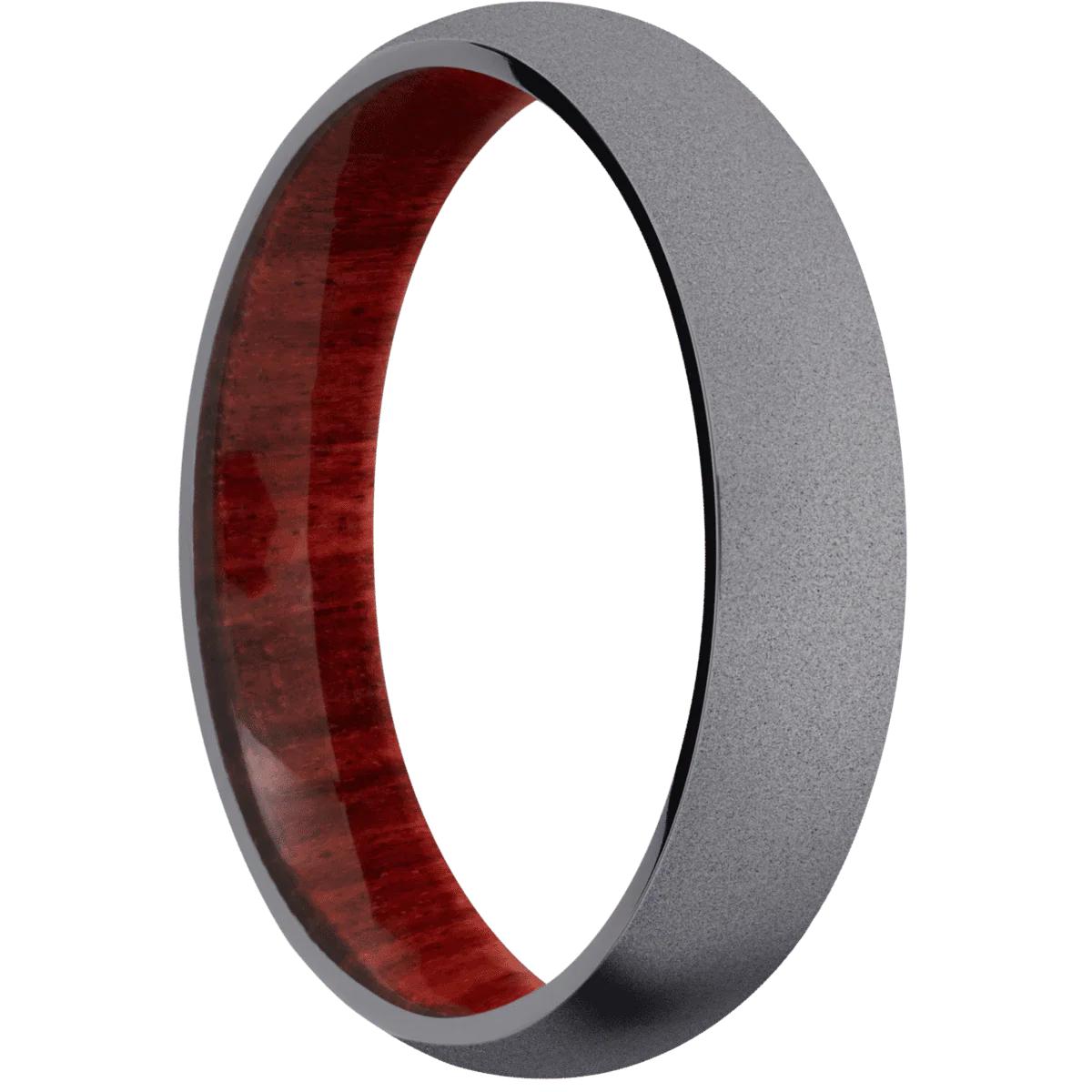 Tantalum + Sand Finish + Red Heart