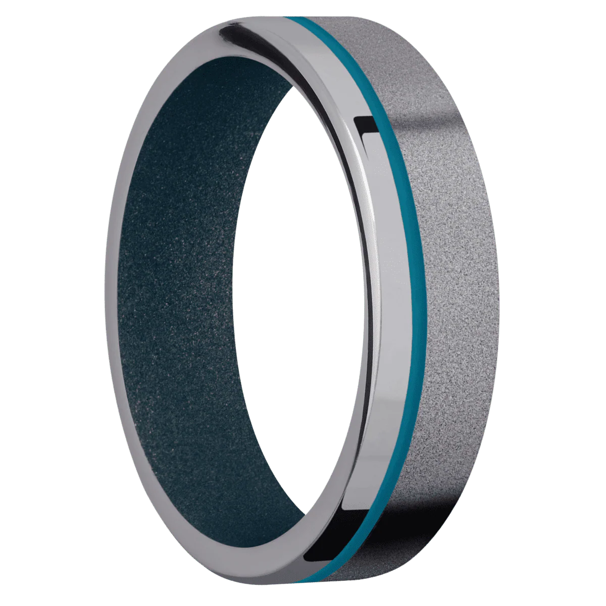 Tantalum + Sand , Polish Finish + Blue Titanium