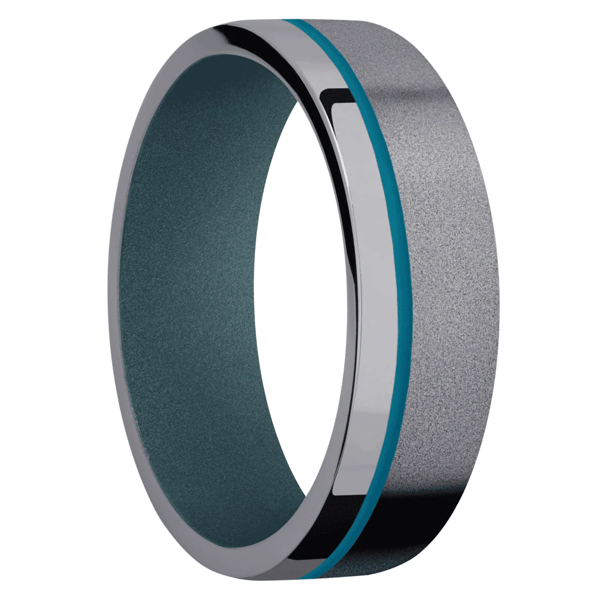 Tantalum + Sand , Polish Finish + Blue Titanium