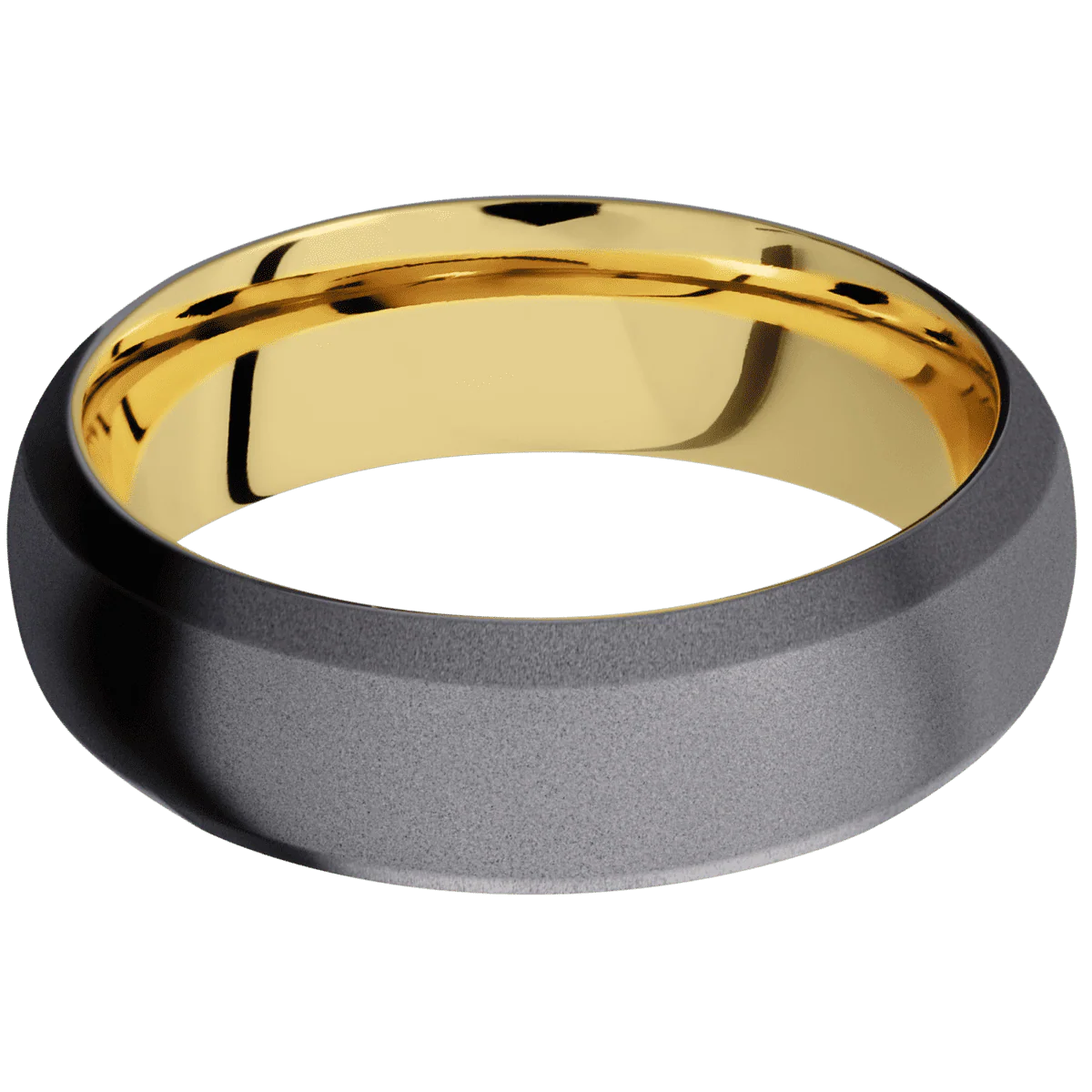 Tantalum + Sand , Sand Finish + 10K Yellow Gold - Image 3
