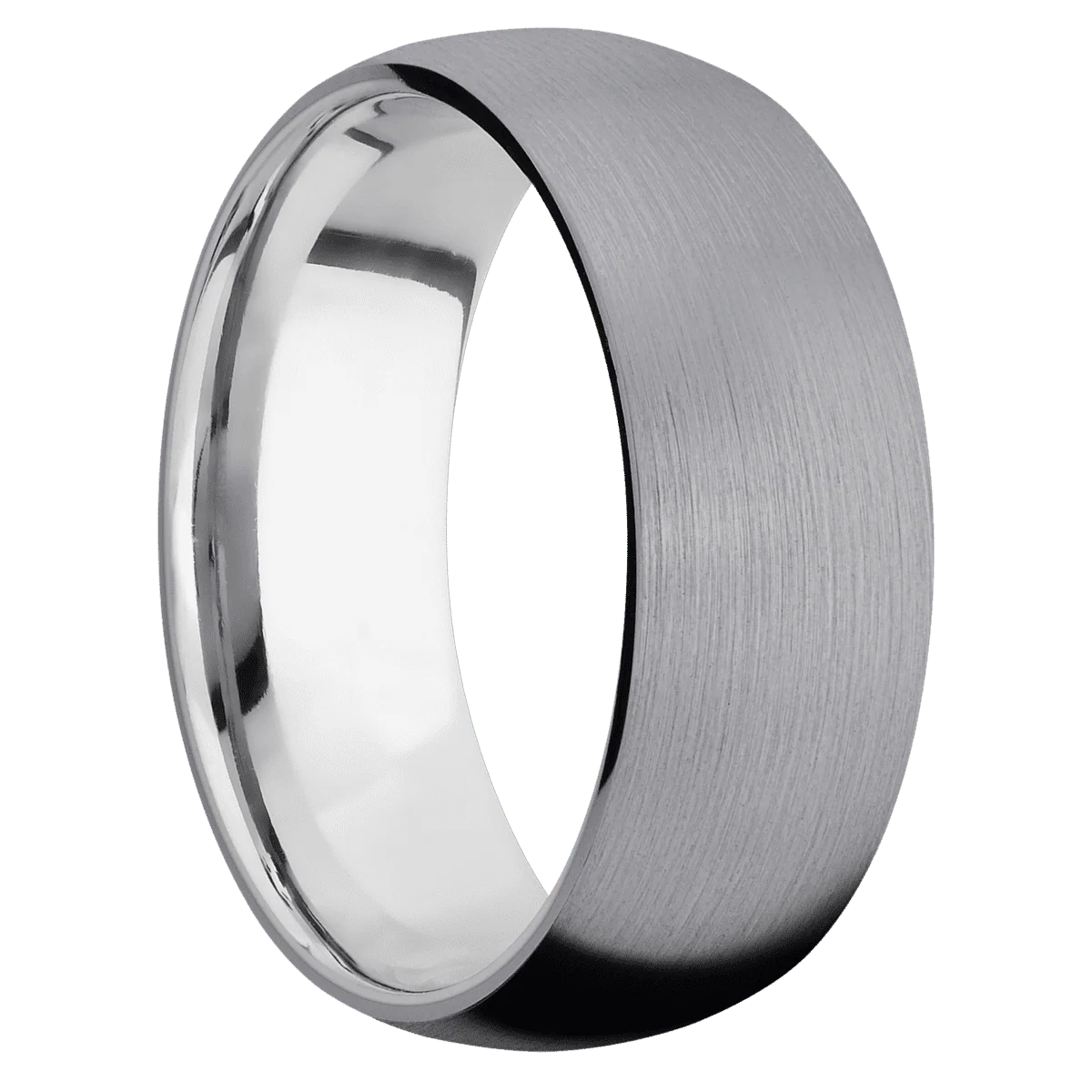 Tantalum + Satin Finish + 14K White Gold