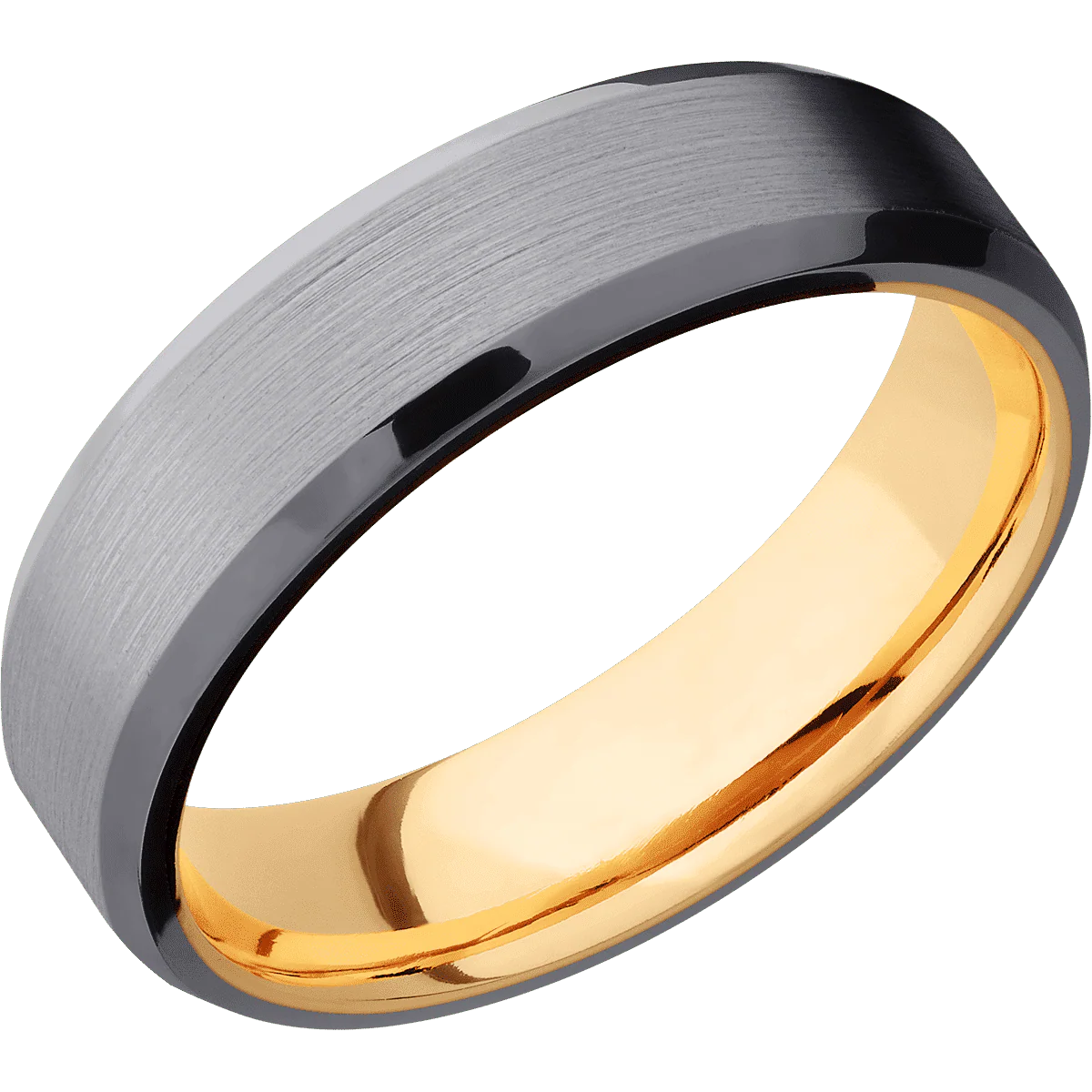 Tantalum + Satin , Polish Finish + 10K Yellow Gold - Image 2