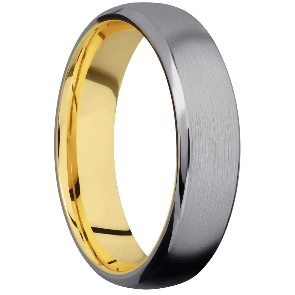 Tantalum + Satin , Polish Finish + 10K Yellow Gold