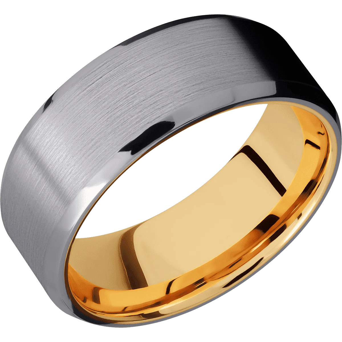 Tantalum + Satin , Polish Finish + 14K Yellow Gold - Image 2
