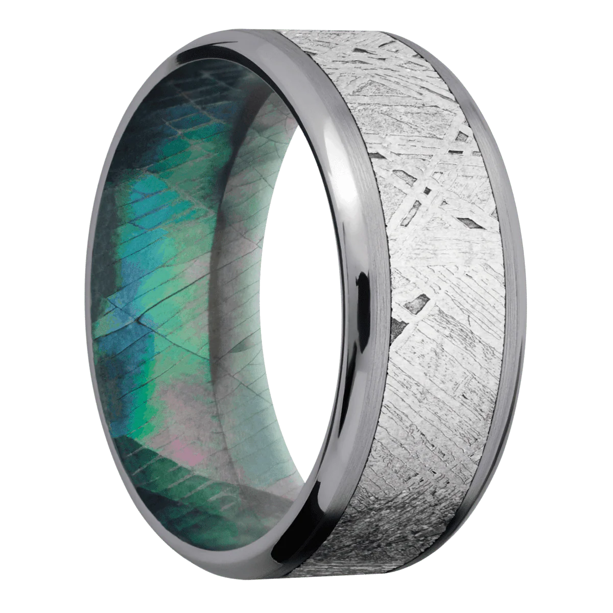 Tantalum + Satin , Polish Finish + Black Mother of Pearl
