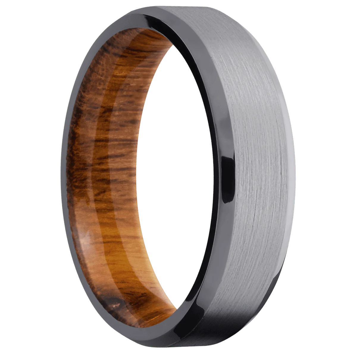 Tantalum + Satin , Polish Finish + Desert Iron Wood