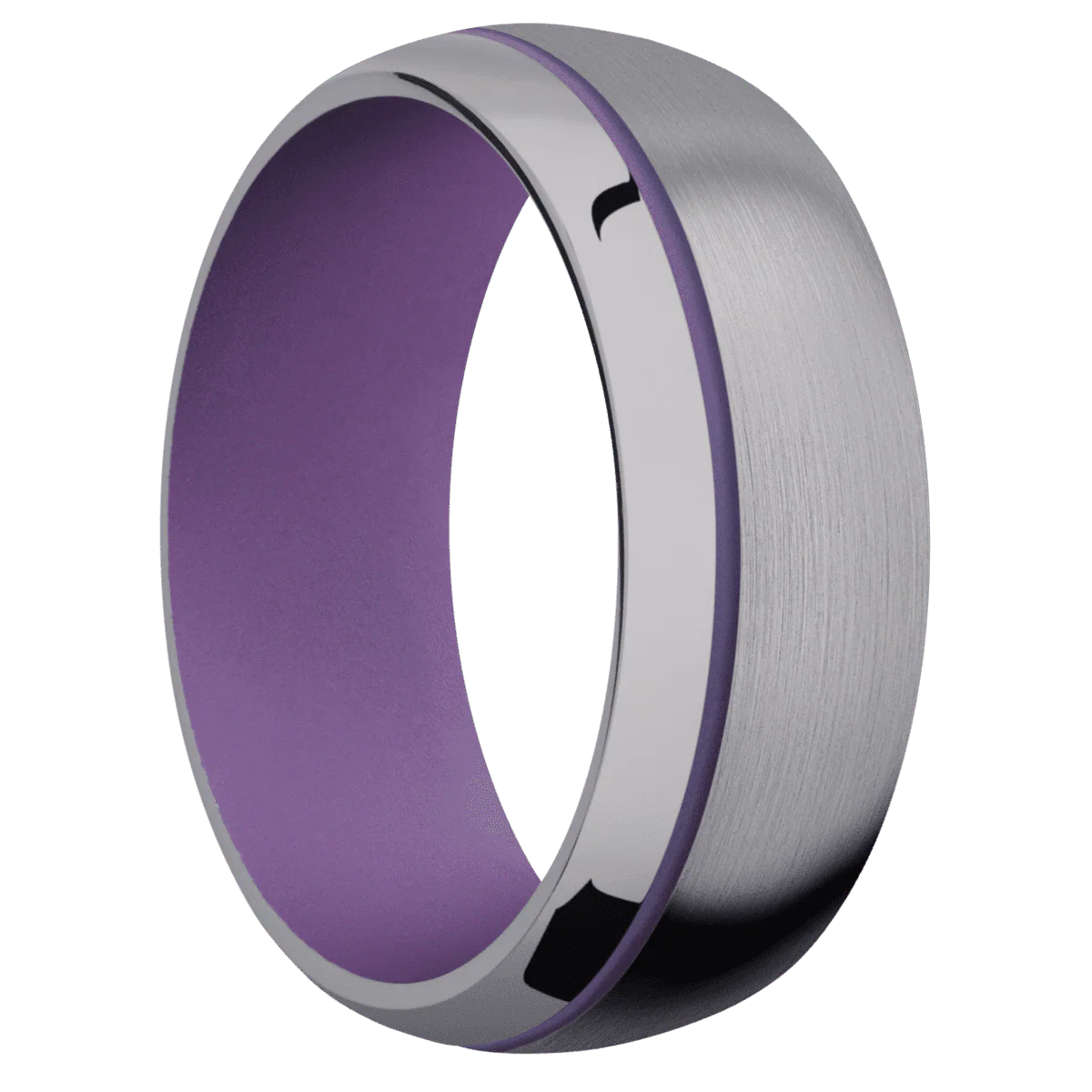 Tantalum + Satin , Polish Finish + Wild Purple