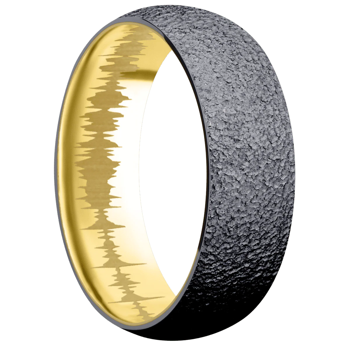 Tantalum + Stipple Finish + 10K Yellow Gold