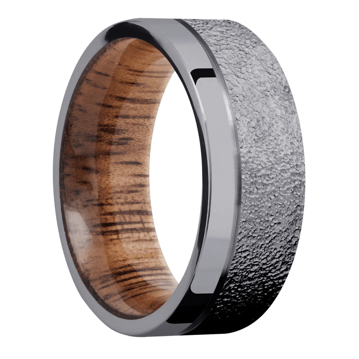 Tantalum + Stipple , Polish Finish + Koa
