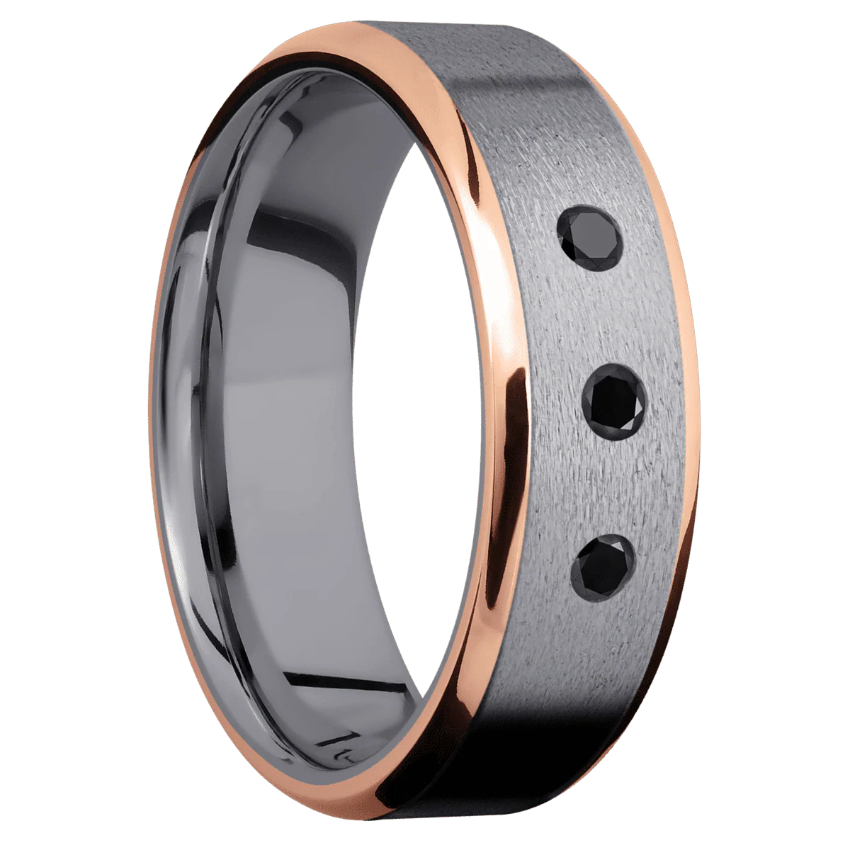 Tantalum + Stone , Sand Finish