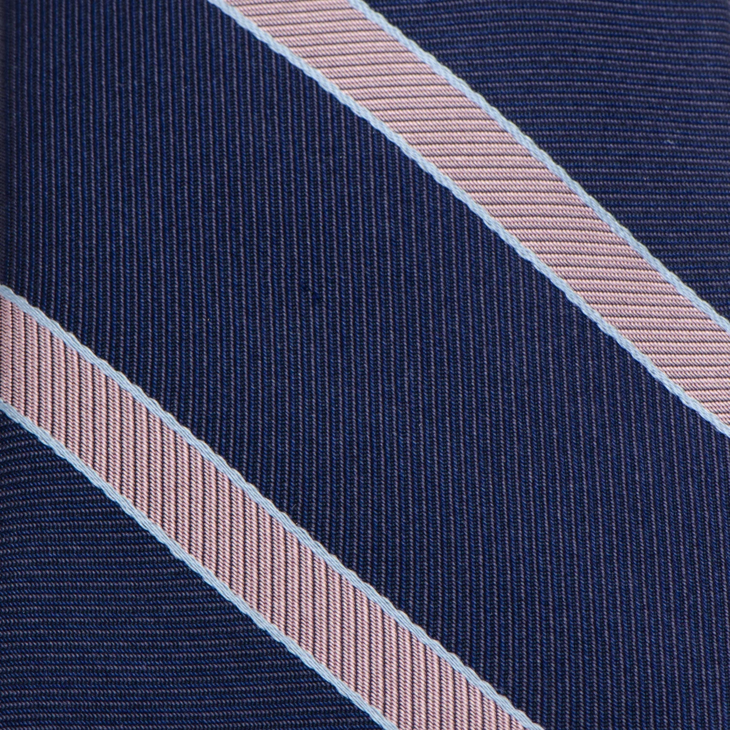 The Travis Tie (Navy Pink Stripe Men's Tie) - Image 5