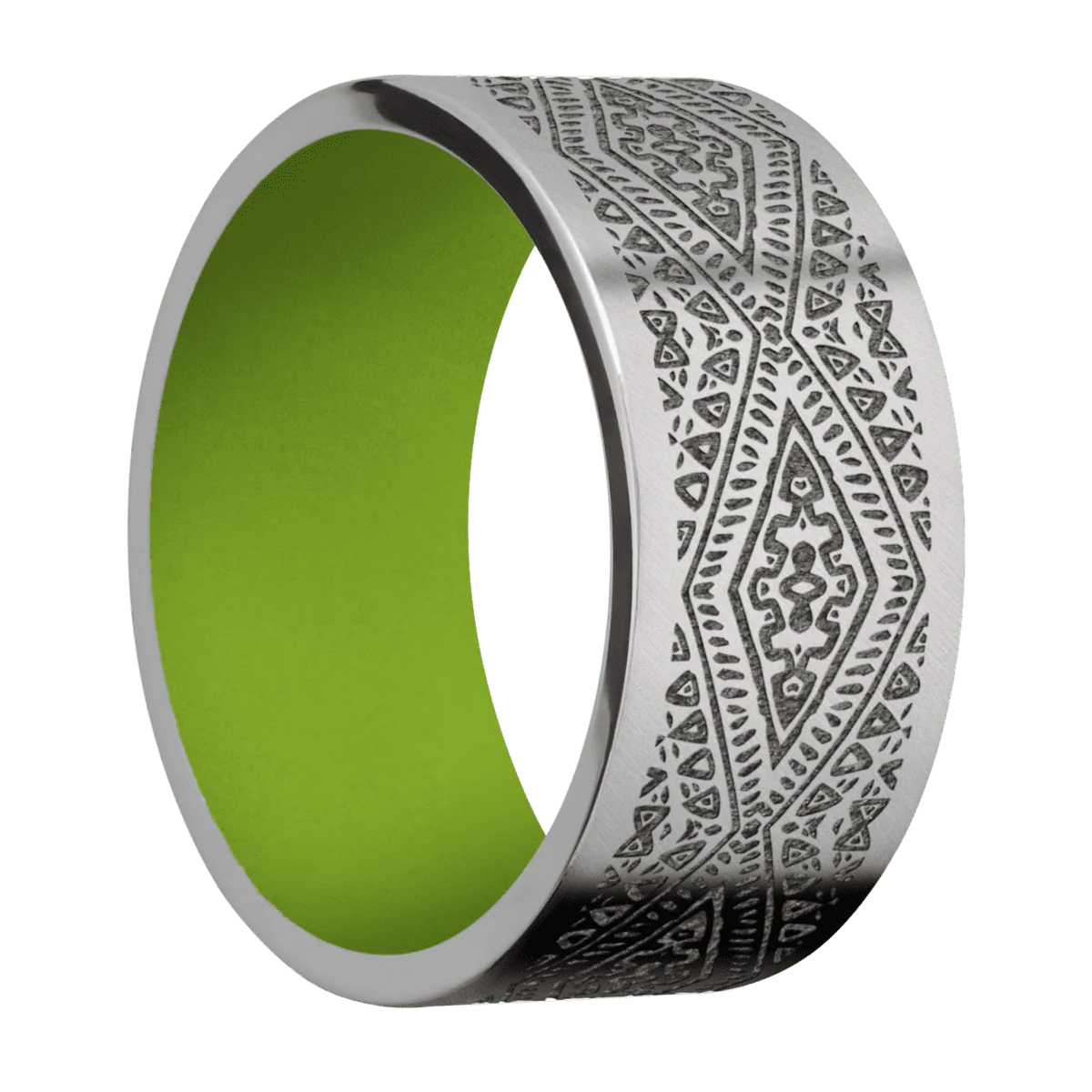 Titanium + Anglesatin Finish + Zombie Green