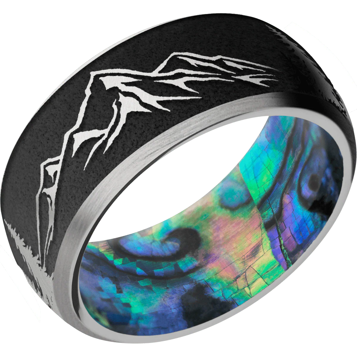 Titanium + Anglesatin , Satin Finish + Abalone - Image 2