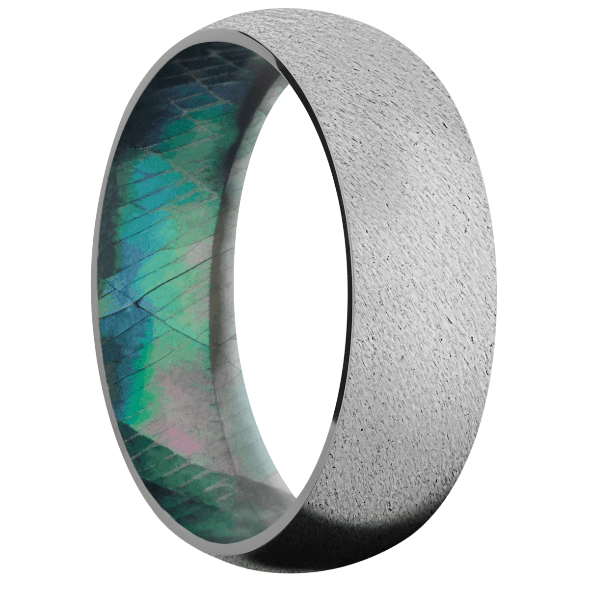 Titanium + Anglestone Finish + Black Mother of Pearl