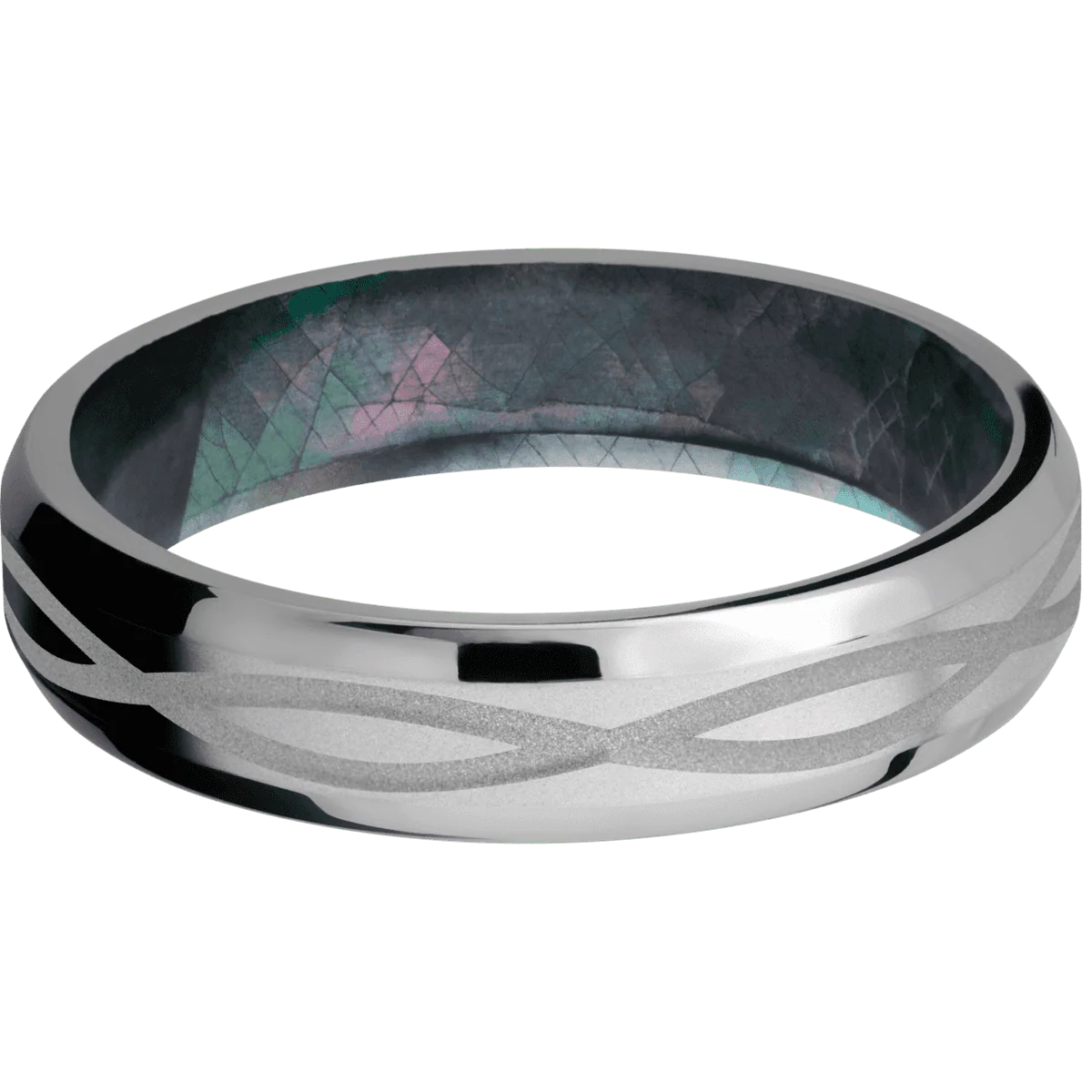 Titanium + Bead , Polish Finish + Black Mother of Pearl - Image 3