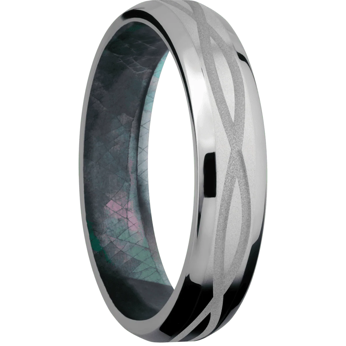 Titanium + Bead , Polish Finish + Black Mother of Pearl