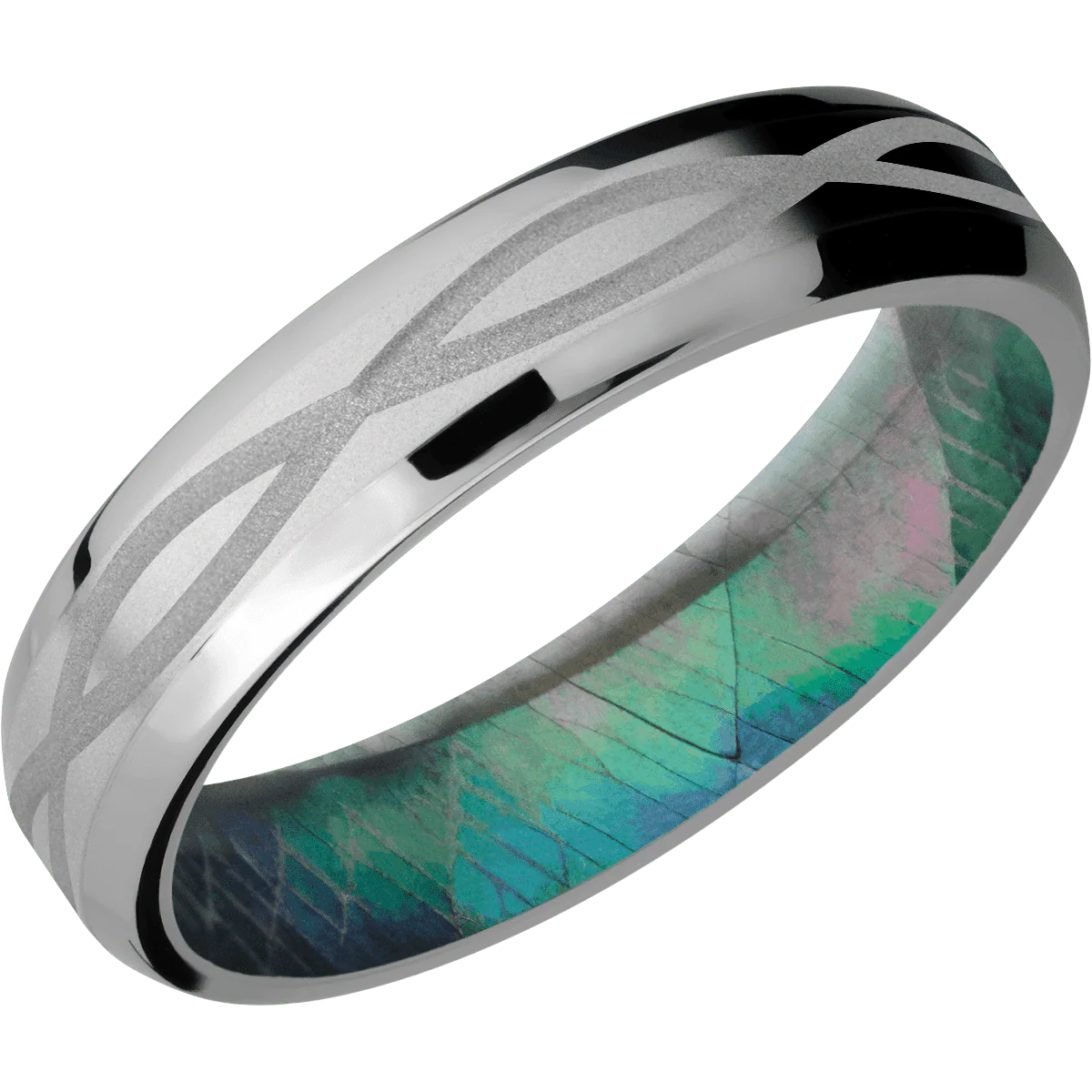 Titanium + Bead , Polish Finish + Black Mother of Pearl - Image 2