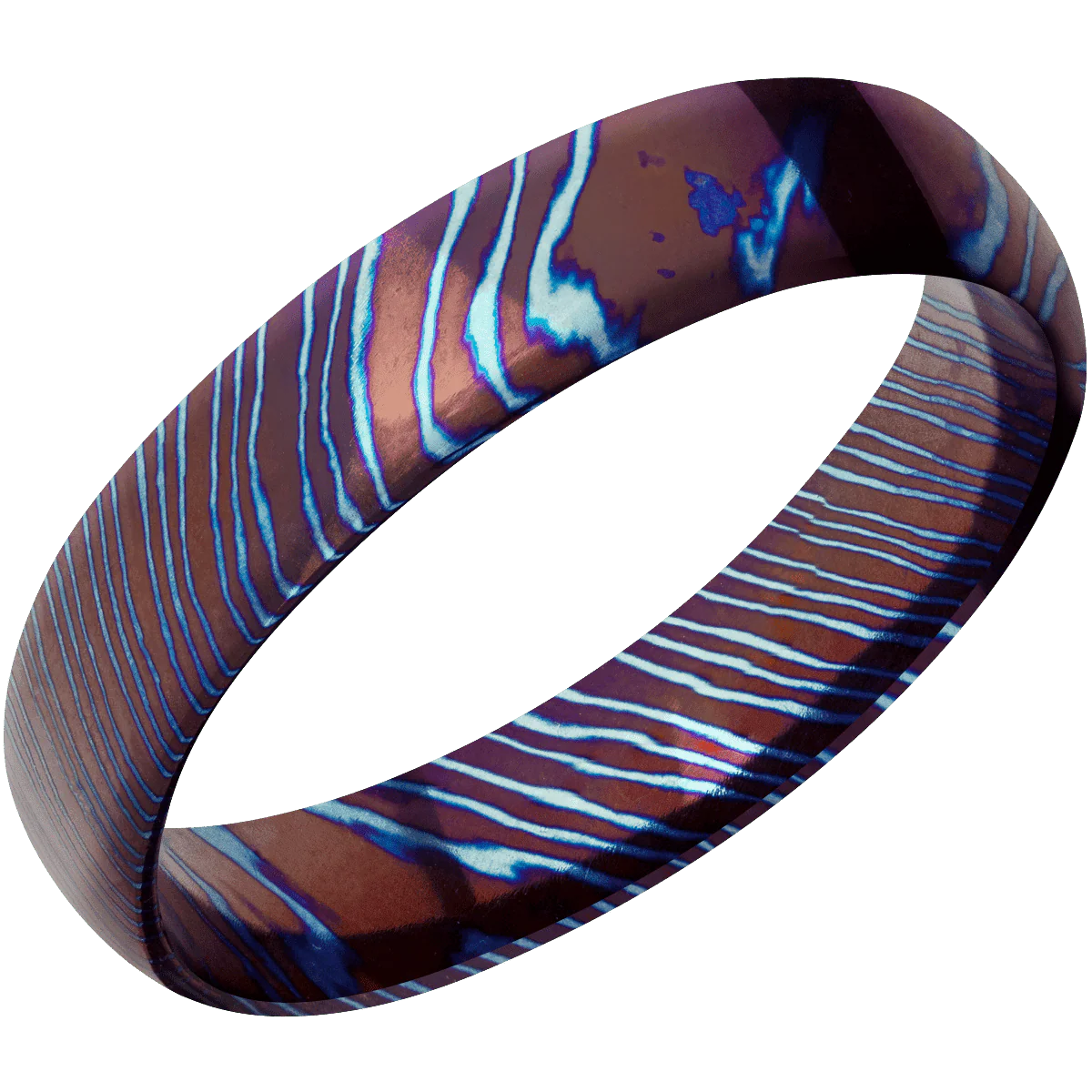 Titanium Damascus + Polish Finish - Image 2