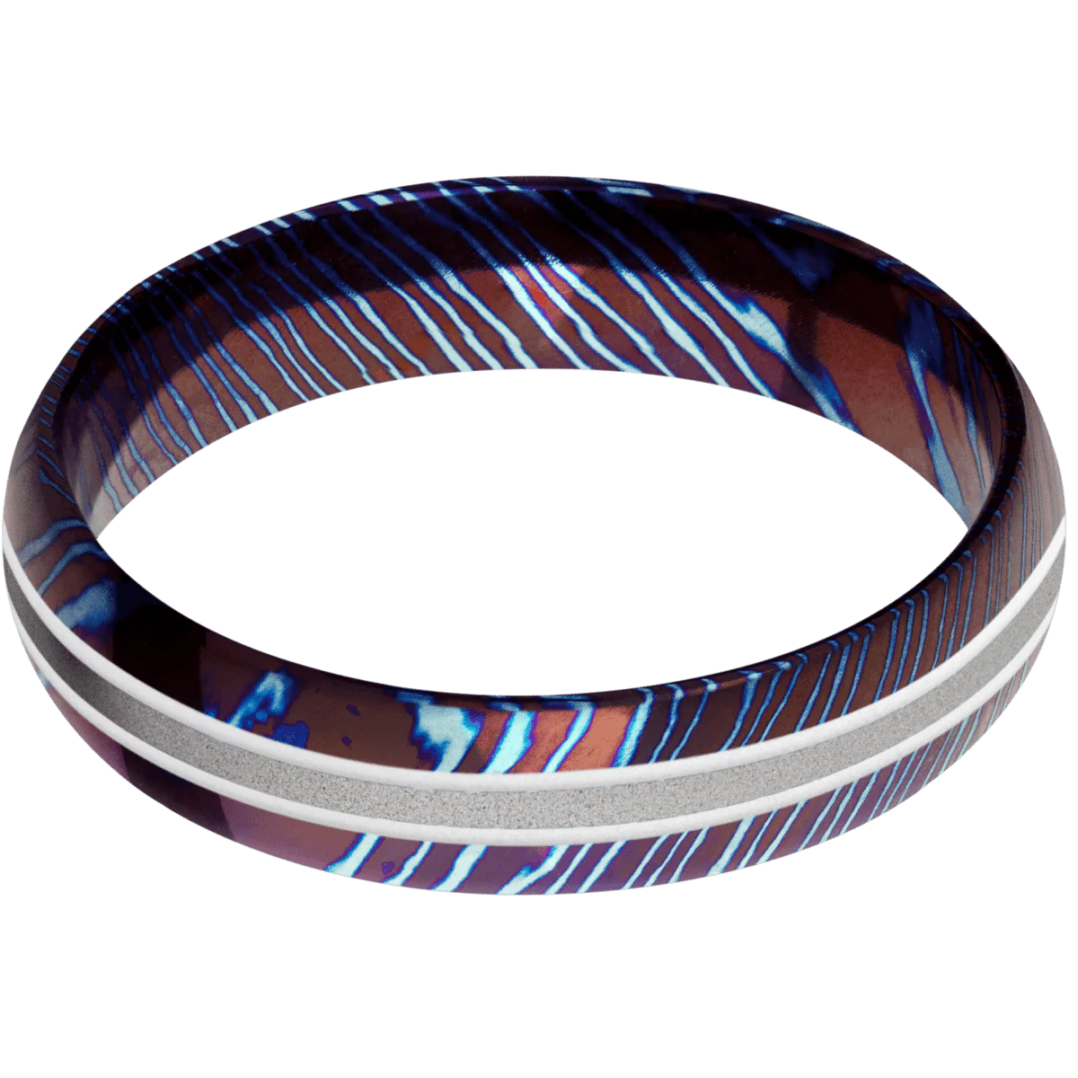 Titanium Damascus + Polish Finish - Image 3
