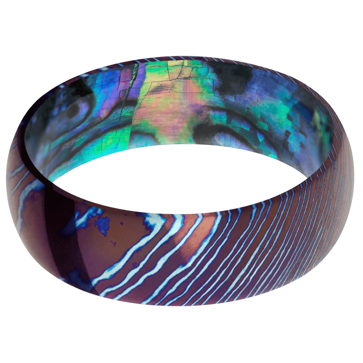 Titanium Damascus + Polish Finish + Abalone - Image 3