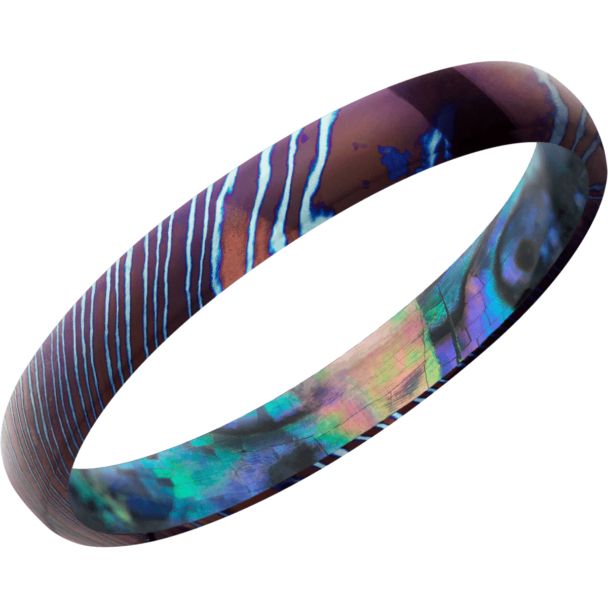 Titanium Damascus + Polish Finish + Abalone - Image 2